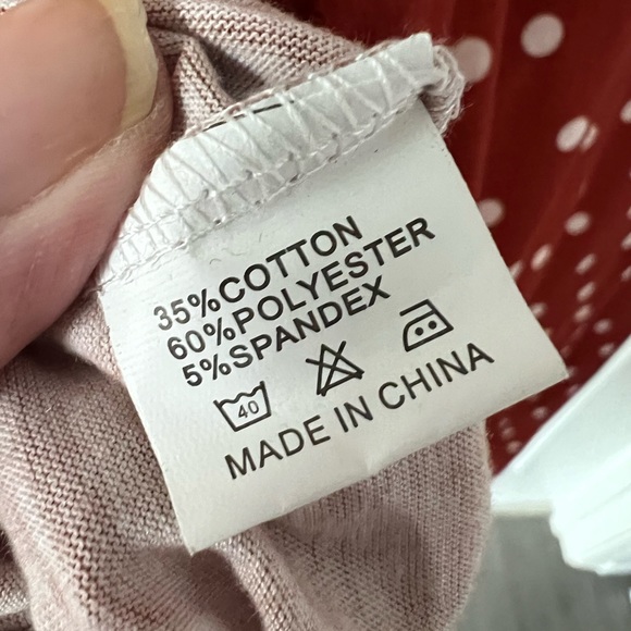 Burnt Orange Polkadots T-shirt Dress With Pockets Size Large - Picture 3 of 5